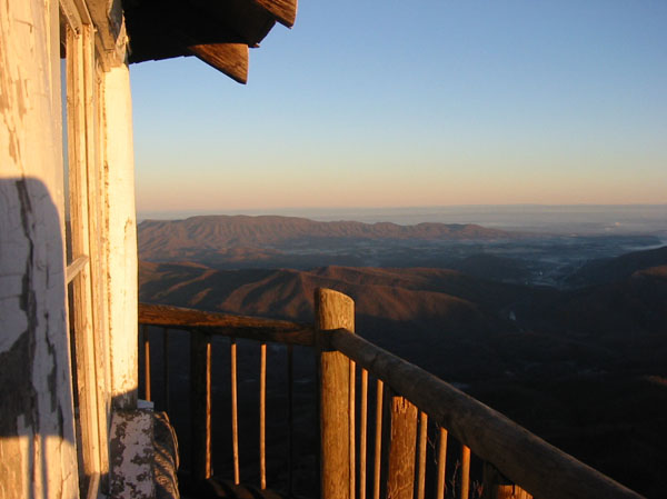 Sunrise from the tower on Mt. Camerer